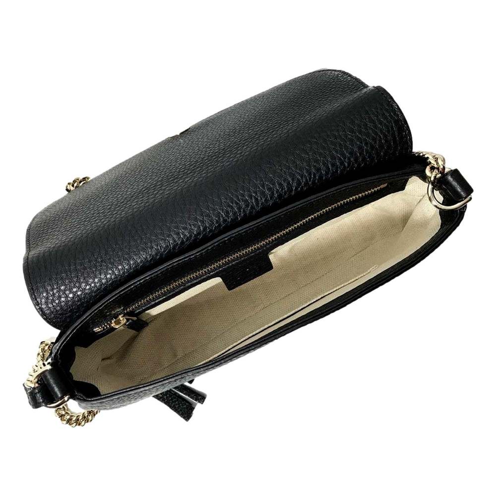 Gucci Soho Disco GG Black Calf Leather Tassel Chain Crossbody Bag - Picture 6 of 6